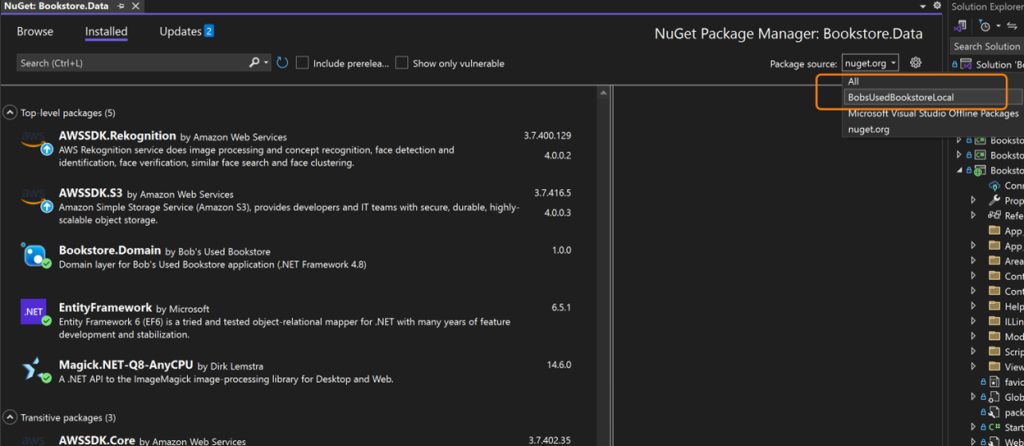 Image 8 - Select the local package feed