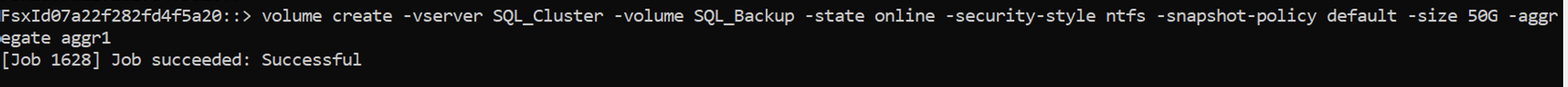 Create volume on FSxN using Powershell by running ONTAP commands