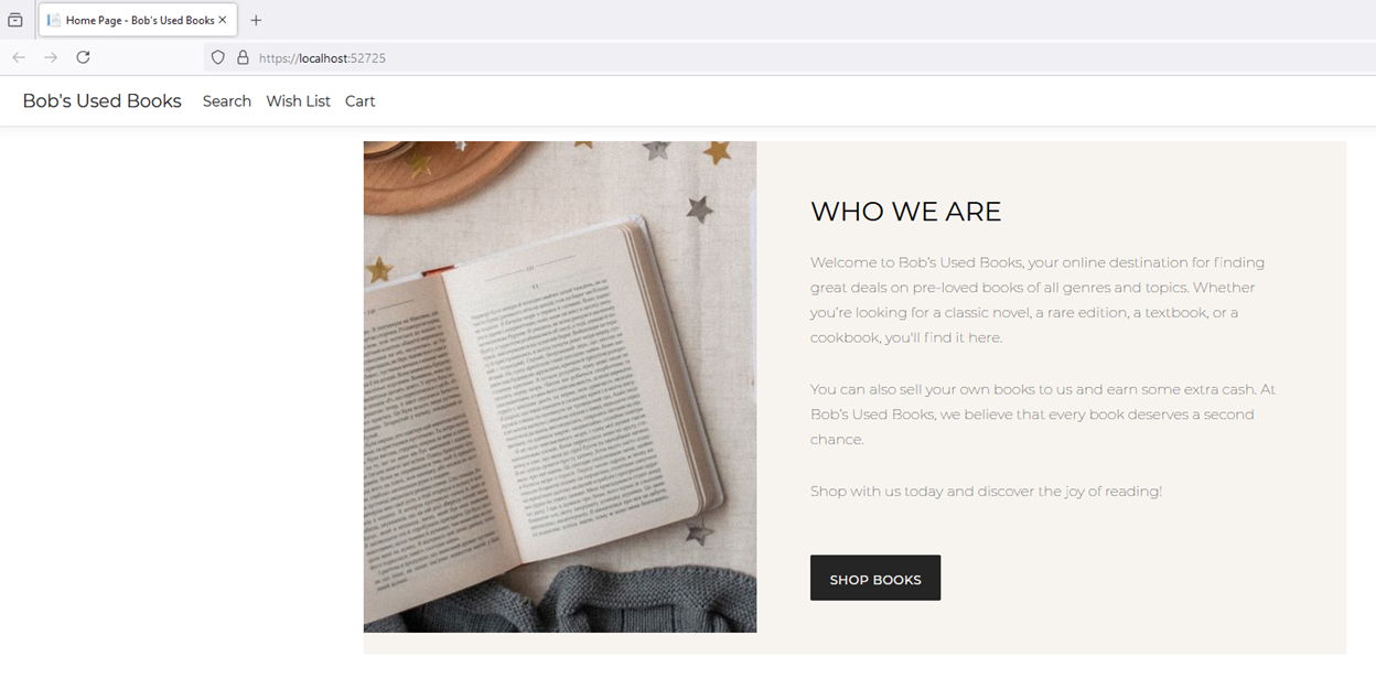 Ported .NET 8 application running in browser