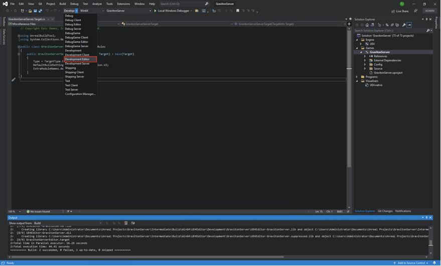Visual Studio Development Editor