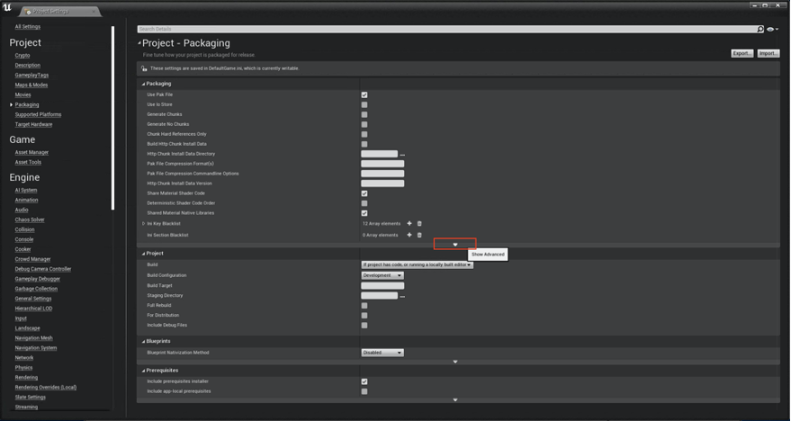 Unreal Editor Packaging