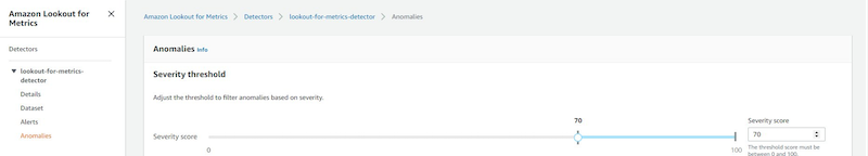 lookout for metrics detectors left hand navigation