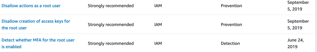 Example of Strongly Recommended Guardrails