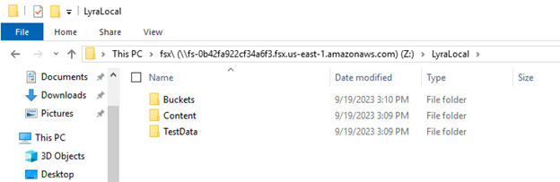 DDC data populated in Amazon FSx for OpenZFS .