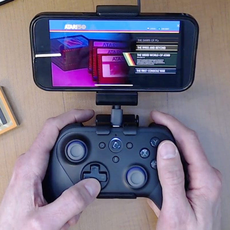 Amazon GameLift Streams running on mobile device with bluetooth controller.