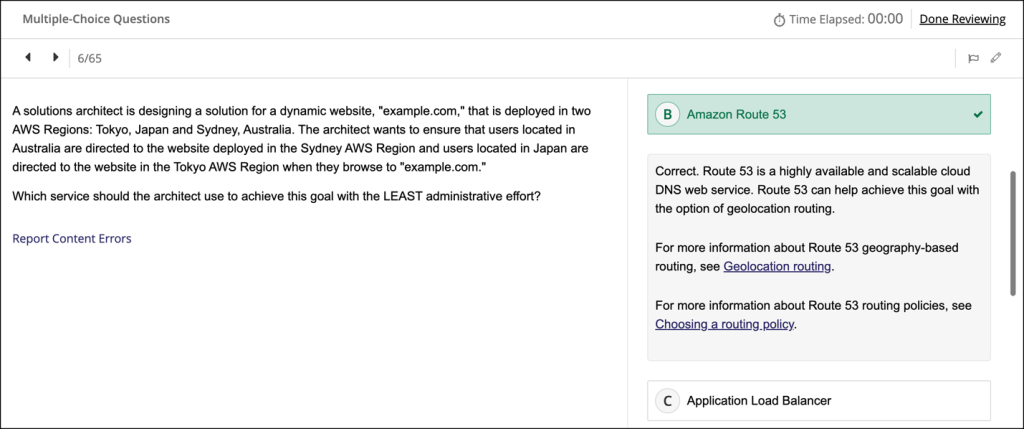 screenshot of AWS Certification exam preparation resources