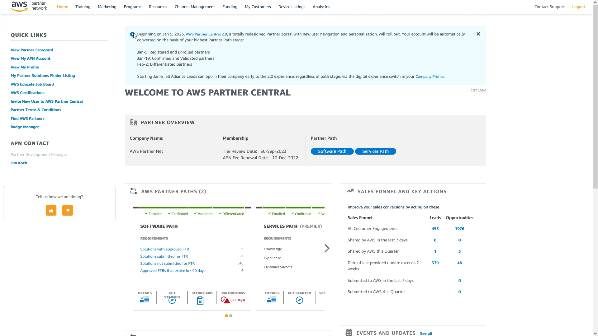 How to opt-in early for Partner Central 2.0 as an Alliance Lead.