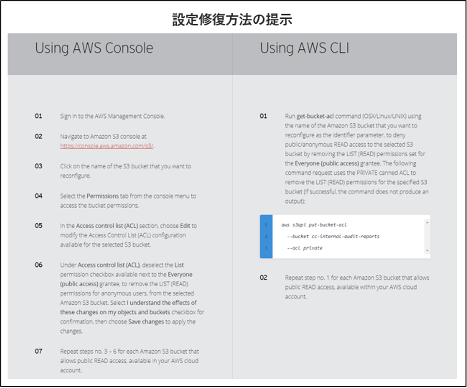 Cloud One Conformity 設定修復方法の提示