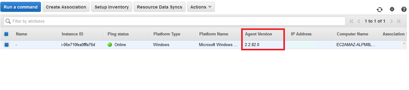 SSM agent number under "Managed Instances"