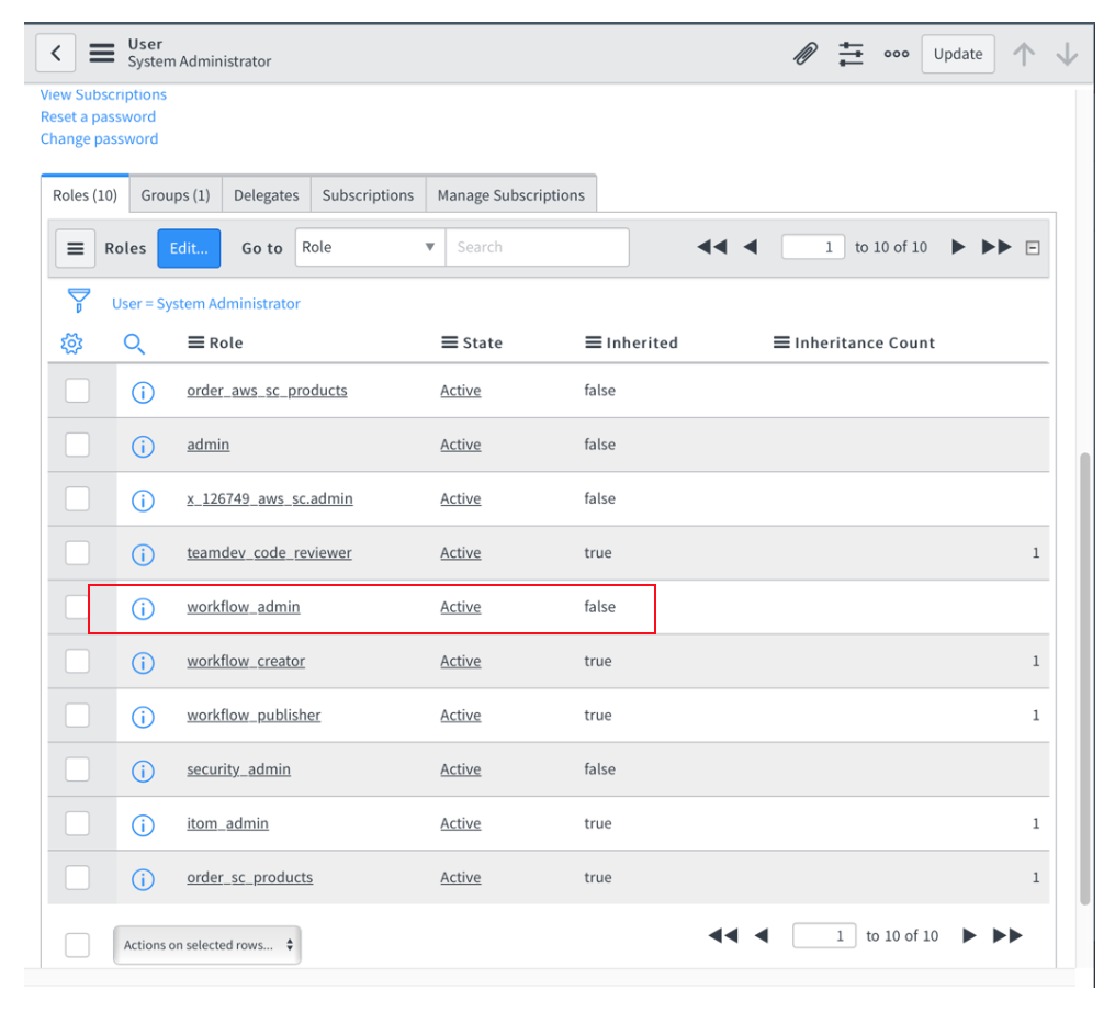 grant workflow permissions servicenow