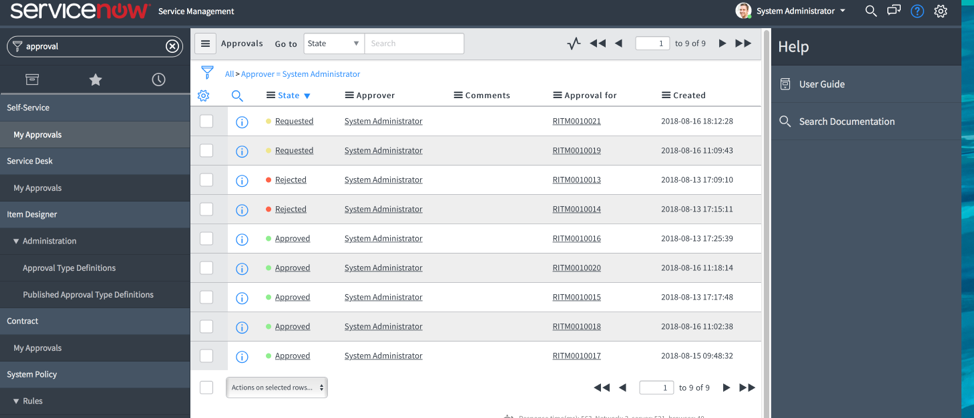 approval request for RITM0010021 ServiceNow AWS Service Catalog