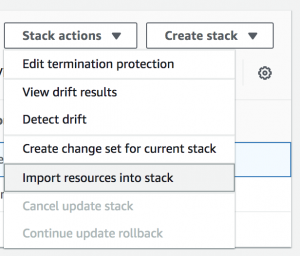 import resources button