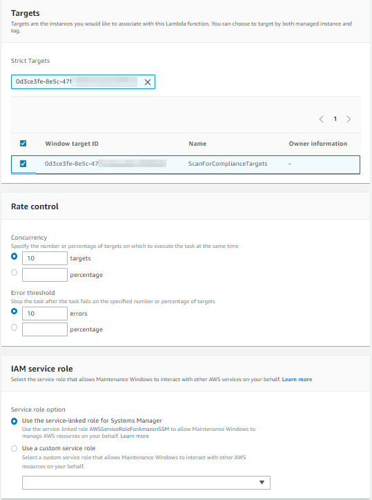 RegisterLambdaTaskSettings (target, RateControl and IAMRole))
