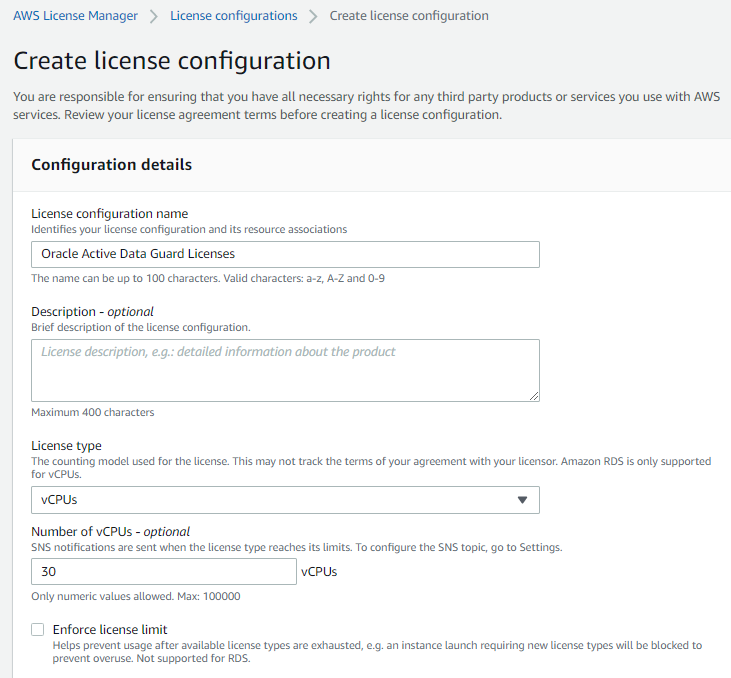 Create LM rule for data guard