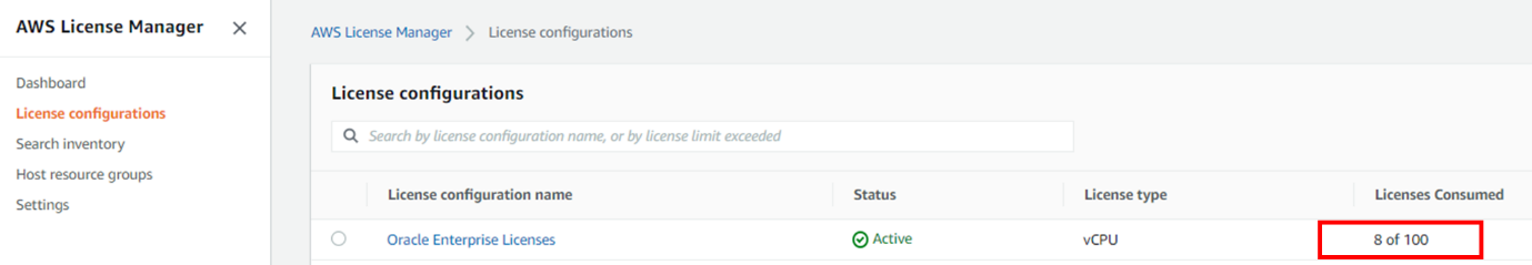 License Manager configuration
