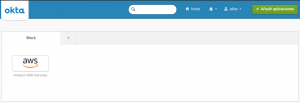 Figure 7: AWS application on Okta console