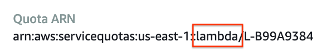 Lambda Service Quotas Service Code