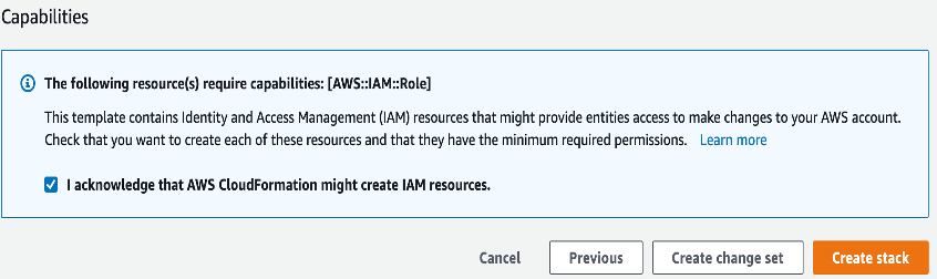 Acknowledge capabilities