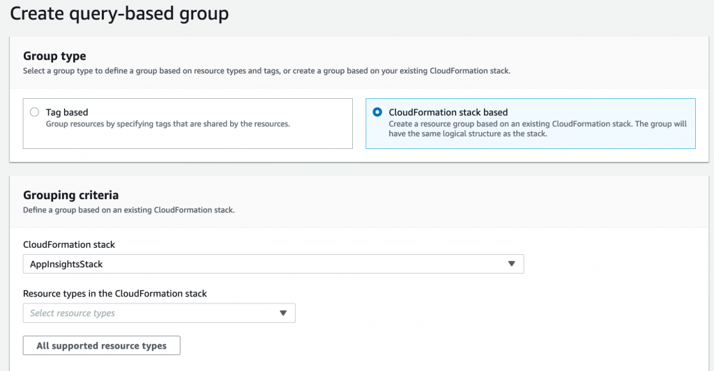 Create query-based group dialog