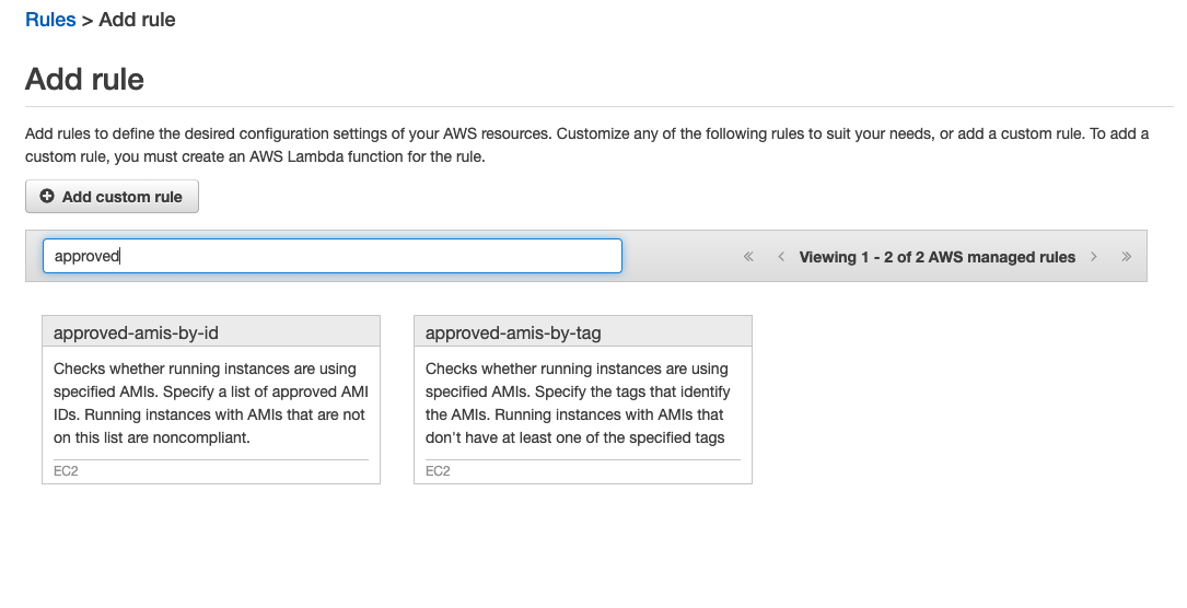 The selections are filtered by approved. There are two options: approved-amis-by-id and approved-amis-by-tag. 