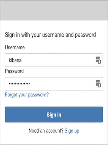 The sign-in page has boxes for user name and password.