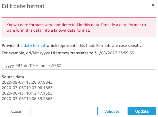 Figure 8: Edit date format