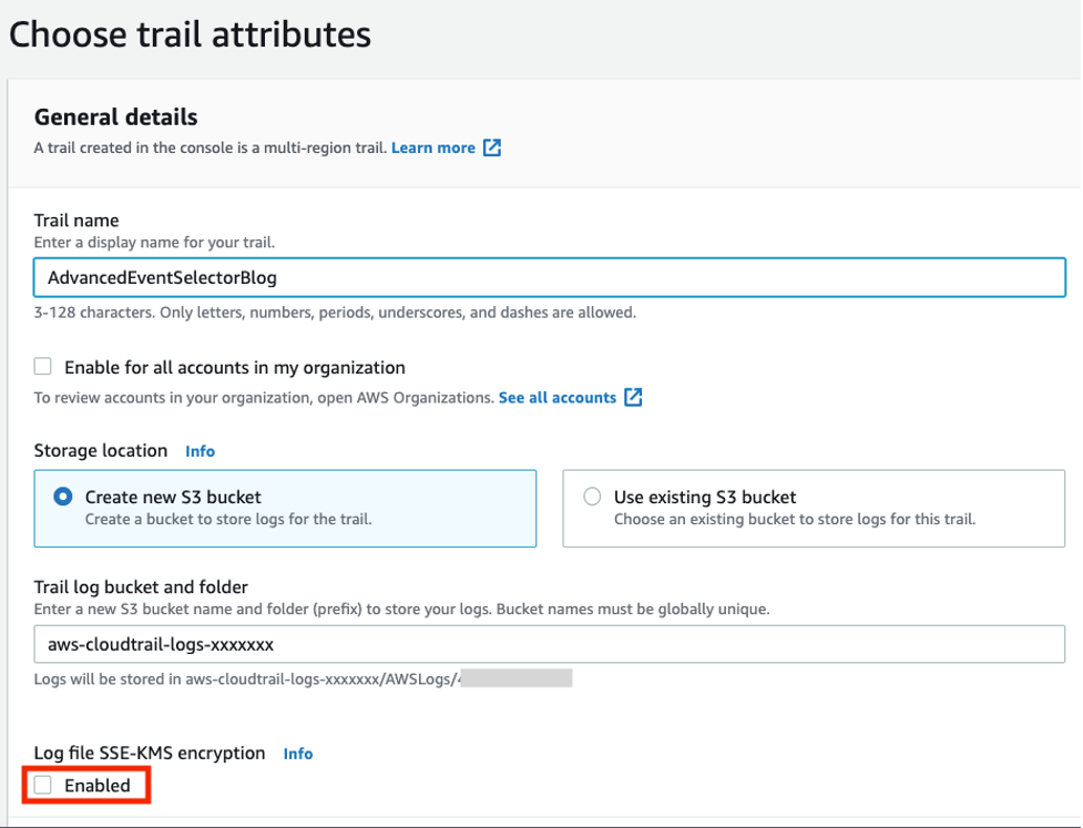 Figure 2: Creating a trail