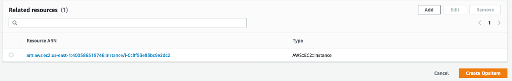 Confirming Create OpsItem