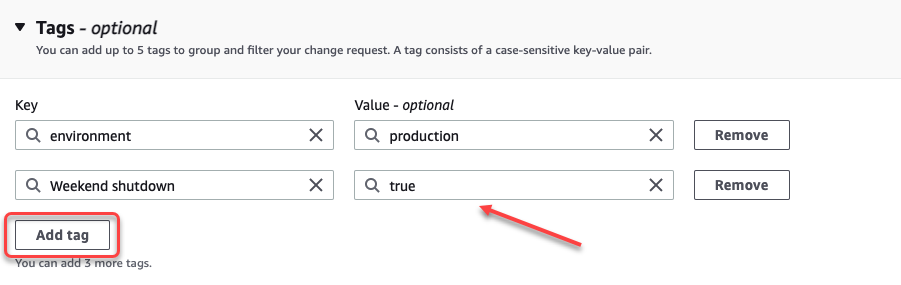 The Tags section is completed as described in the post.