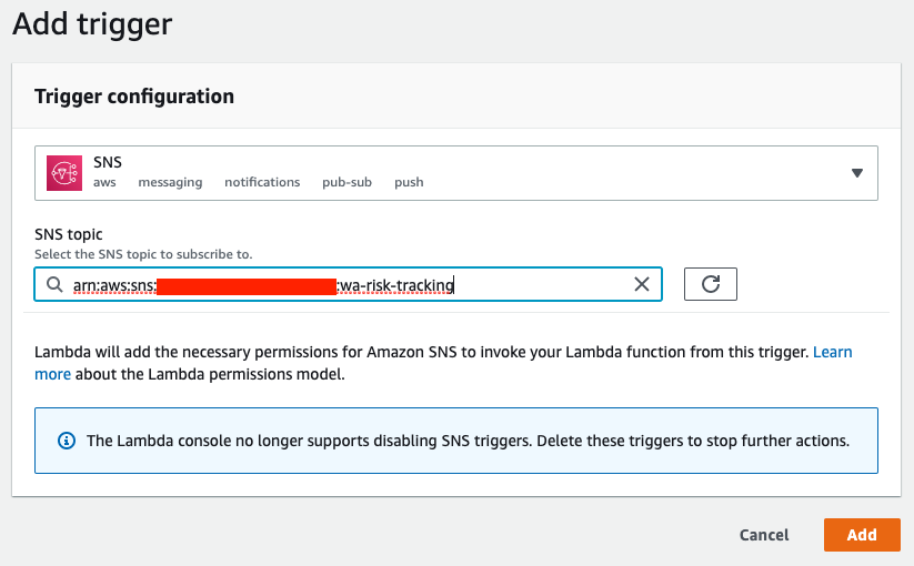 In Add trigger, the fields are selected as described in the post.