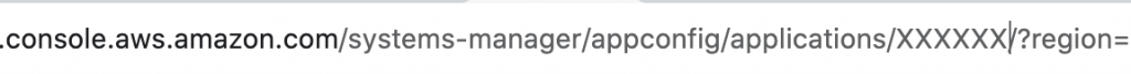 .console.aws.amazon.com/systems-manager/appconfig/applications/XXXXXX/?region=