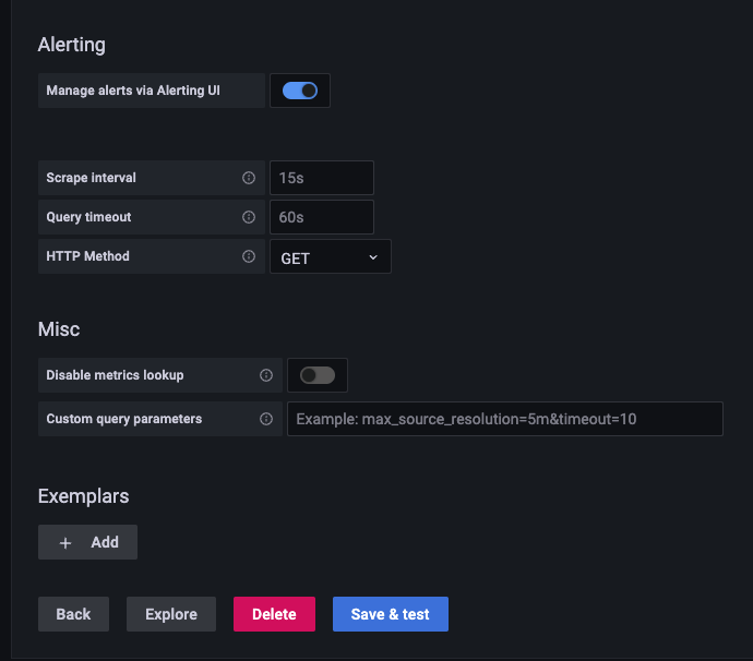Figure 12. Testing Datasource Connectivity