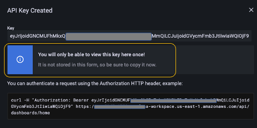 Figure 3. Copying API Key