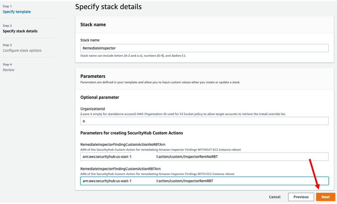 Figure 7: Stack details page