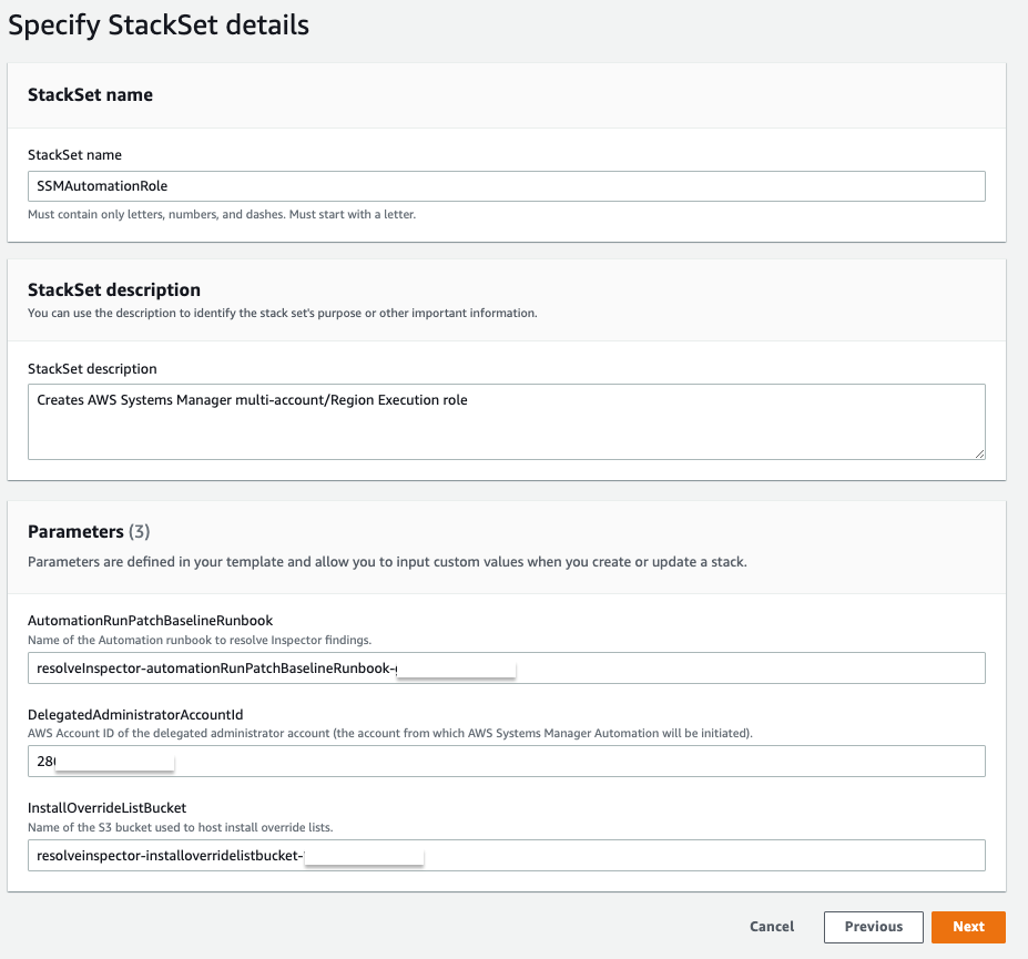 Figure 9: CloudFormation StackSet details