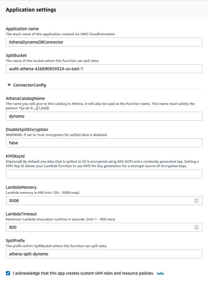 In the console, navigate to Athena, and select “Data sources”. Then, create a new data source with DynamoDB as the source: