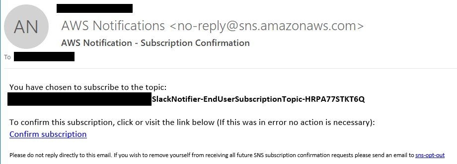 Example screenshot from an email client demonstrating how to confirm an SNS Subscription.