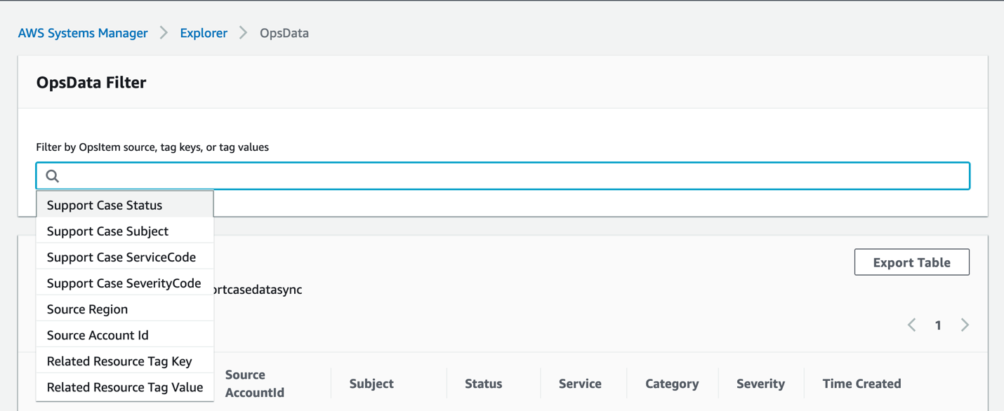 Filtering support cases
