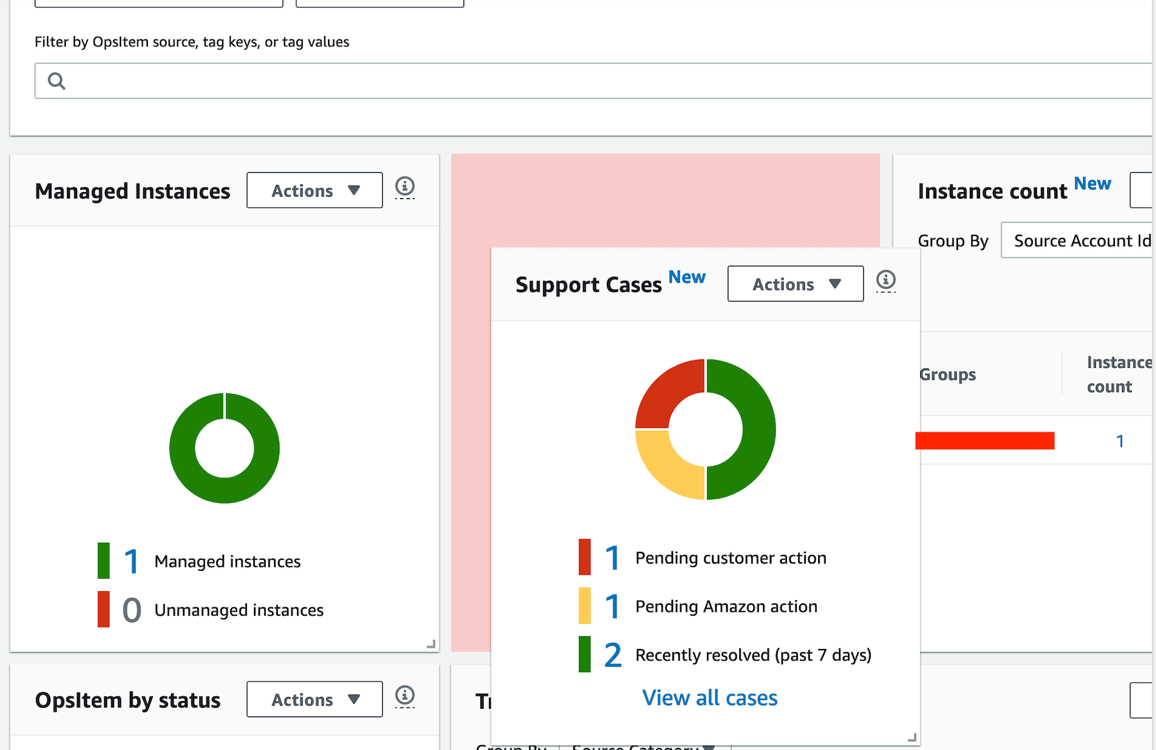 Relocating support case widget