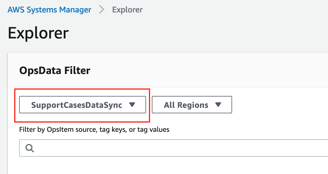 Selecting OpsData Filter