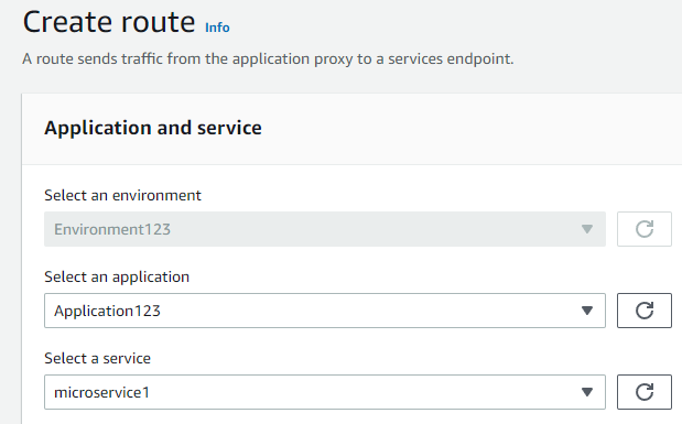 Creating a route to a Refactor Spaces service