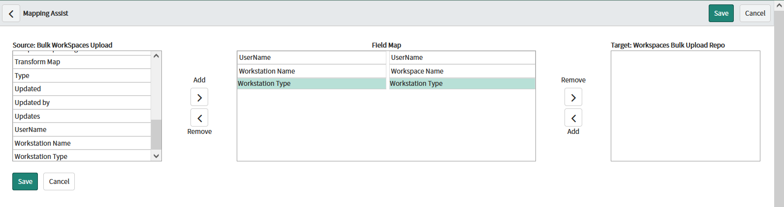 Mapping Assist for import set table transformation