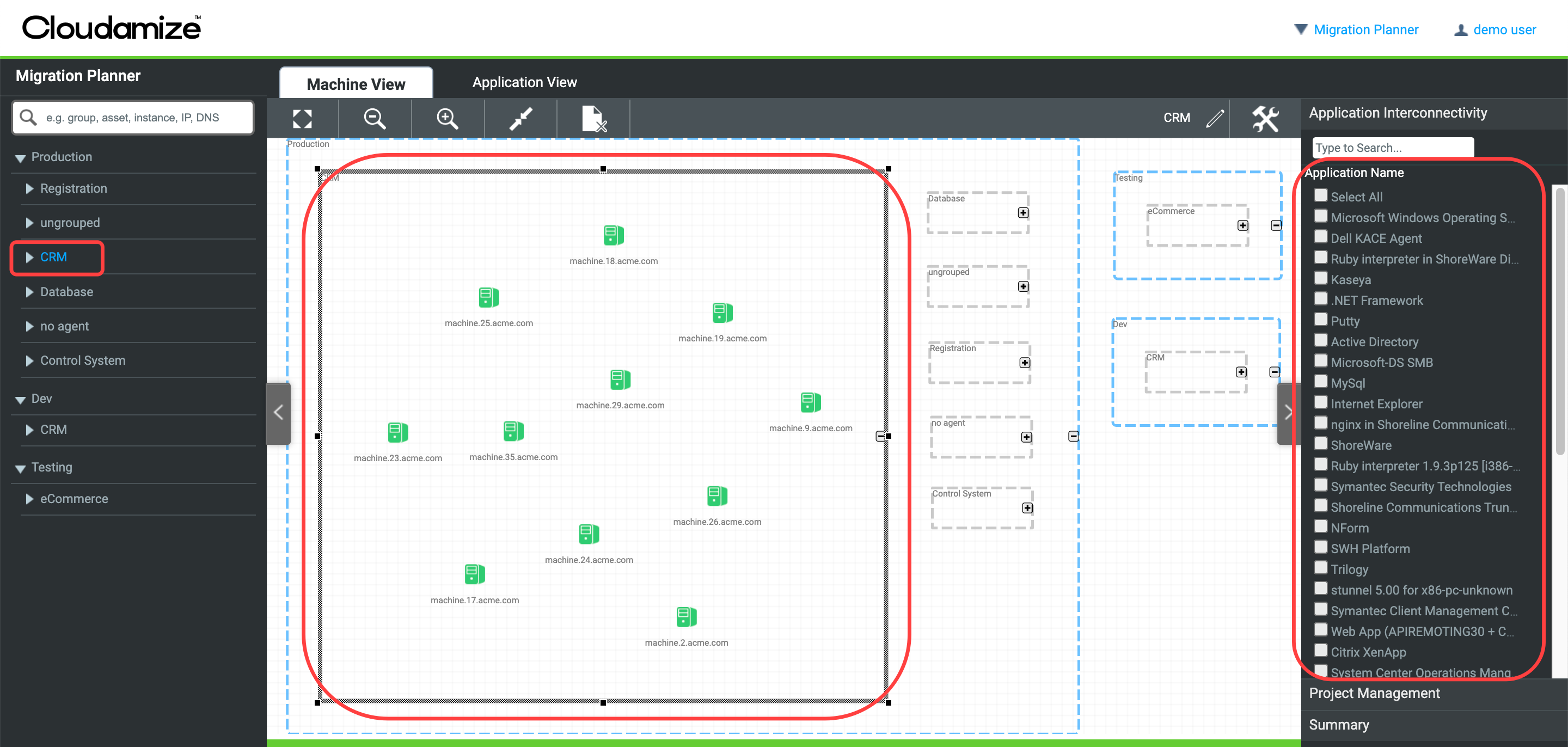 Cloudamize Migration Planner