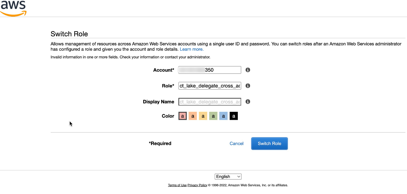 Figure: 13: Switch to IAM role which was created earlier