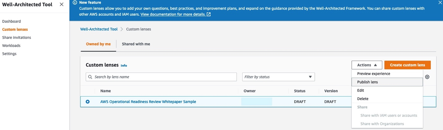 Publish your draft version providing a version tag.