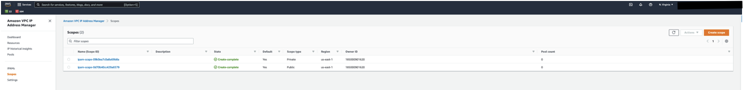 Figure 10. Verifying the IPAM Scopes 