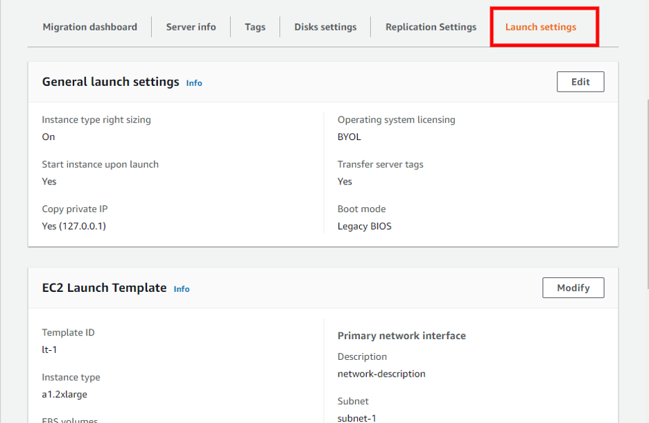 Modifying the Launch Settings