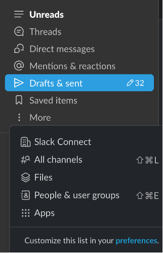 Choosing Apps page in Slack