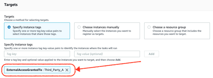 Using Run Command to create at once a third-party OS user on multiple instances.
