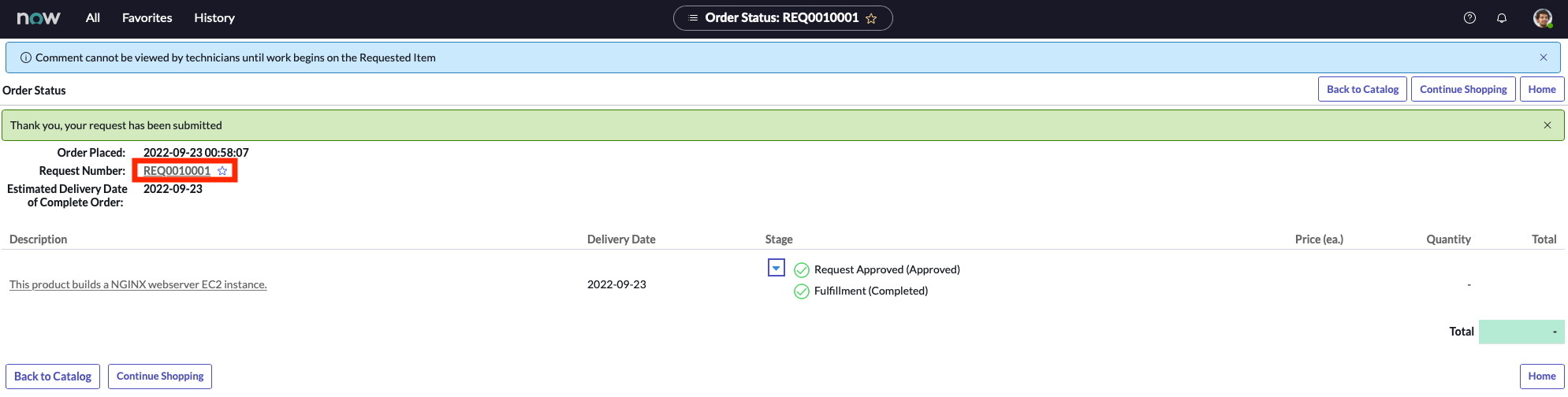 Diagram showing the confirmation page for the product